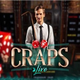 Live Craps slot logo by Evolution at Cowboy Spin Casino